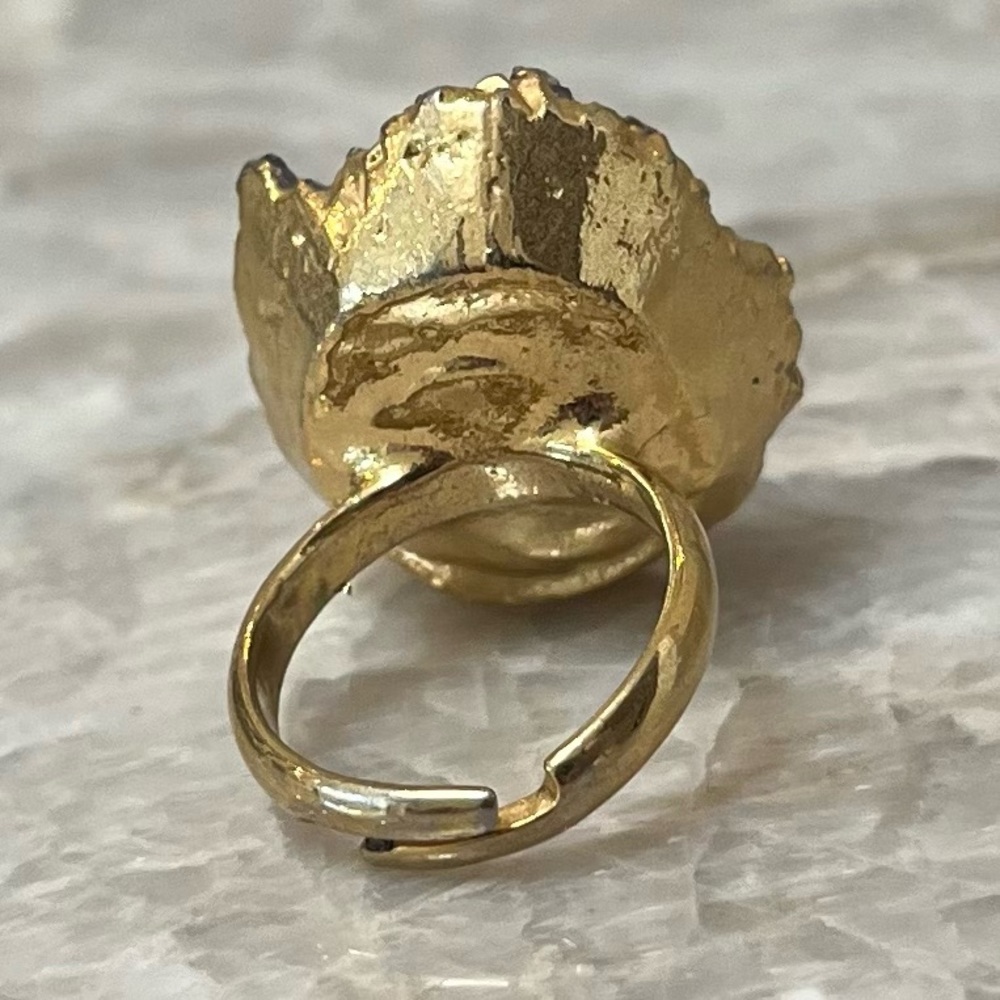 Raw Amethyst Gemstone Adjustable Ring - image 4